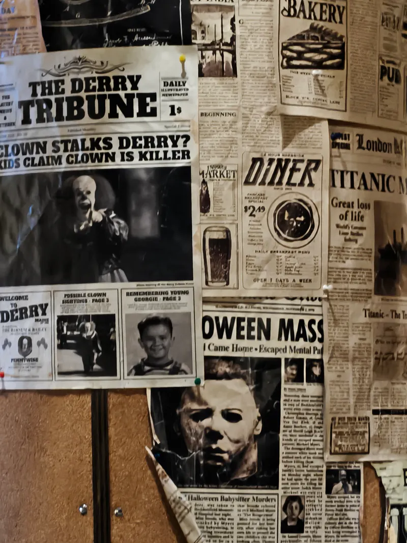 Vintage horror headlines.​